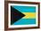 Bahamas Flag Design with Wood Patterning - Flags of the World Series-Philippe Hugonnard-Framed Premium Giclee Print