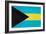 Bahamas Flag Design with Wood Patterning - Flags of the World Series-Philippe Hugonnard-Framed Premium Giclee Print