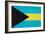 Bahamas Flag Design with Wood Patterning - Flags of the World Series-Philippe Hugonnard-Framed Premium Giclee Print