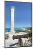 Bahamas, Little Exuma Island. Cannon and Column Marking Salt Ponds-Don Paulson-Mounted Photographic Print