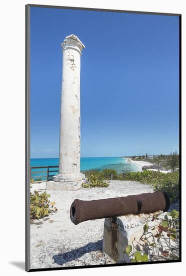 Bahamas, Little Exuma Island. Cannon and Column Marking Salt Ponds-Don Paulson-Mounted Photographic Print