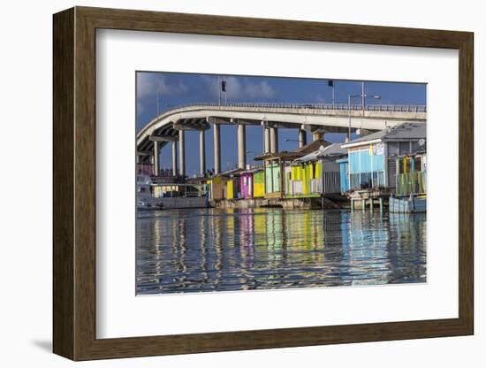 Bahamas, Nassau. Vendors' Shacks in Potters Cove-Don Paulson-Framed Photographic Print