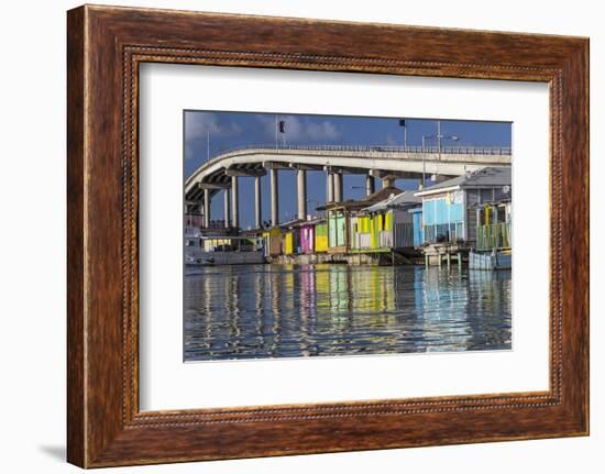 Bahamas, Nassau. Vendors' Shacks in Potters Cove-Don Paulson-Framed Photographic Print