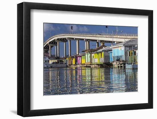 Bahamas, Nassau. Vendors' Shacks in Potters Cove-Don Paulson-Framed Photographic Print