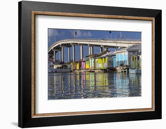 Bahamas, Nassau. Vendors' Shacks in Potters Cove-Don Paulson-Framed Photographic Print