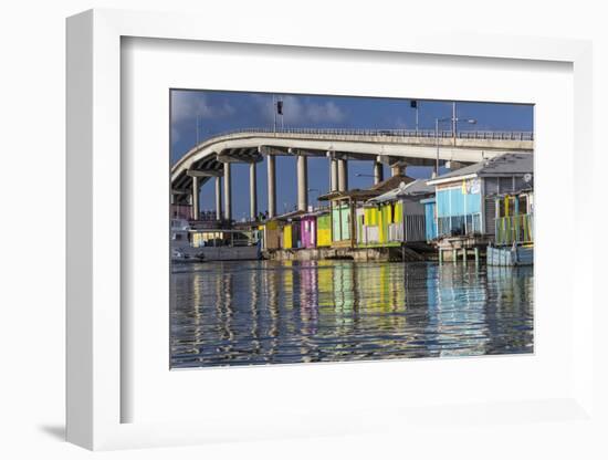 Bahamas, Nassau. Vendors' Shacks in Potters Cove-Don Paulson-Framed Photographic Print