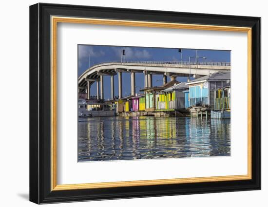 Bahamas, Nassau. Vendors' Shacks in Potters Cove-Don Paulson-Framed Photographic Print