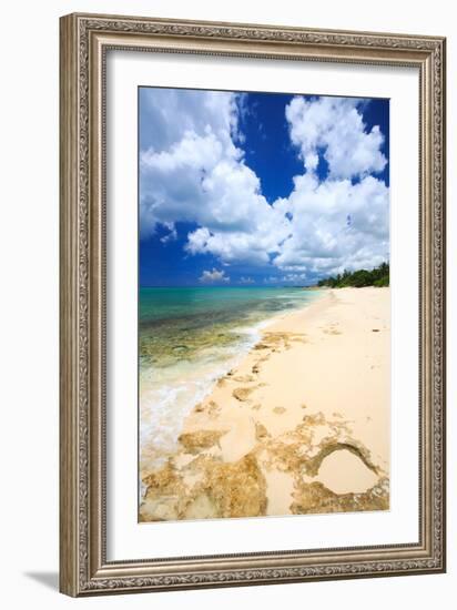 Bahamas White Sand Beach And Coral Reef-Erik Kruthoff-Framed Photographic Print