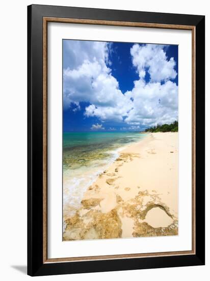 Bahamas White Sand Beach And Coral Reef-Erik Kruthoff-Framed Photographic Print