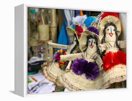 Bahamian Dolls at Straw Market, Nassau, Bahamas, Caribbean-Walter Bibikow-Framed Premier Image Canvas