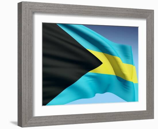 Bahamian Flag-bioraven-Framed Art Print