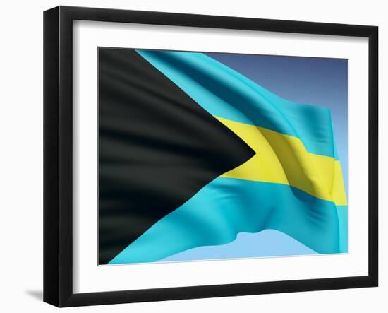 Bahamian Flag-bioraven-Framed Art Print