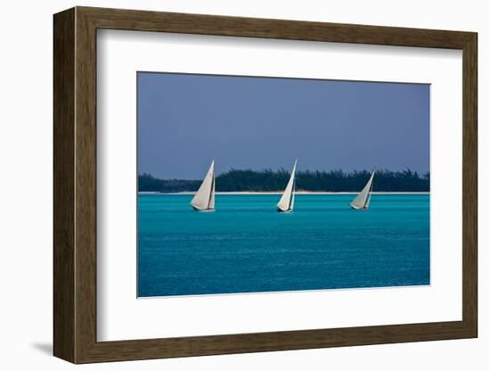 Bahamian Racing Sloop at the Annual National Family Island Regatta, Georgetown, Great Exuma-null-Framed Photographic Print