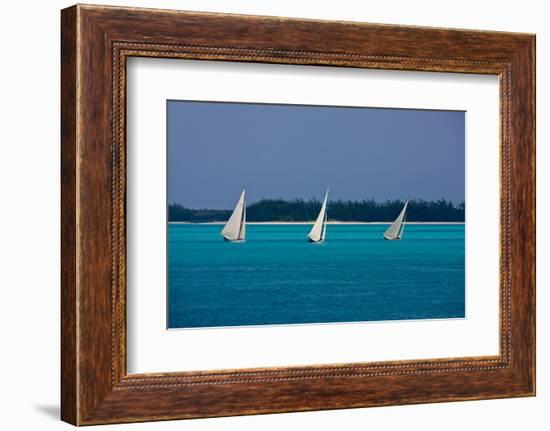 Bahamian Racing Sloop at the Annual National Family Island Regatta, Georgetown, Great Exuma-null-Framed Photographic Print