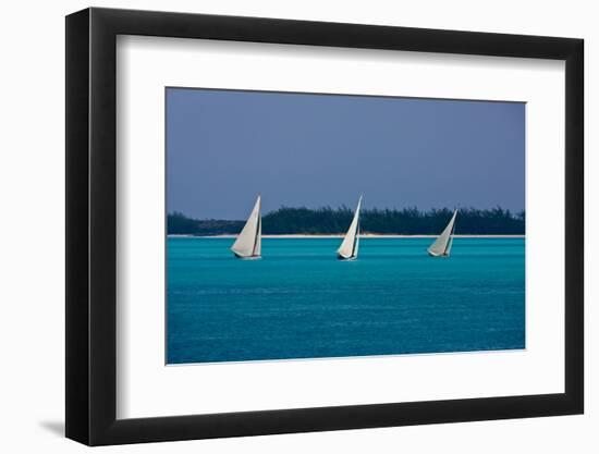 Bahamian Racing Sloop at the Annual National Family Island Regatta, Georgetown, Great Exuma-null-Framed Photographic Print