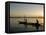 Bahia, Barra De Serinhaem, Fishermen Returning to Shore at Sunset in Thier Dug Out Canoe, Brazil-Mark Hannaford-Framed Premier Image Canvas