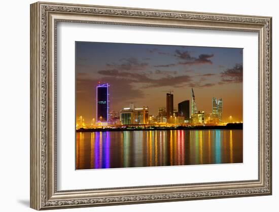 Bahrain Highrises Reflections-null-Framed Art Print