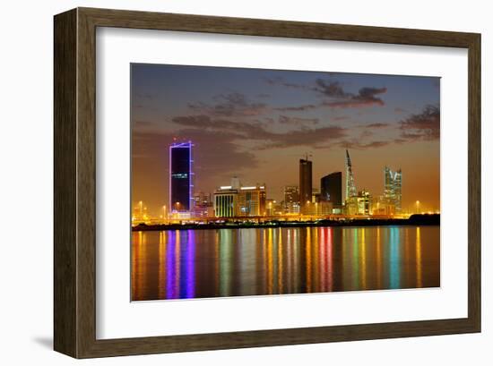 Bahrain Highrises Reflections-null-Framed Art Print