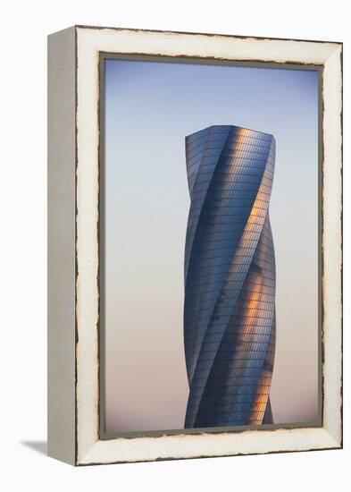 Bahrain, Manama, Bahrain Bay, United Tower also Called the Twisting Tower-Jane Sweeney-Framed Premier Image Canvas