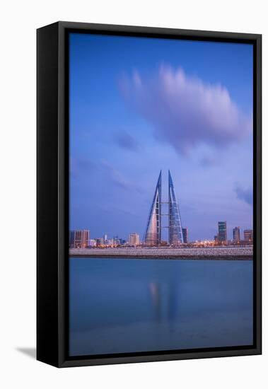 Bahrain, Manama, Bahrain Bay, View of Bahrain World Trade Center-Jane Sweeney-Framed Premier Image Canvas