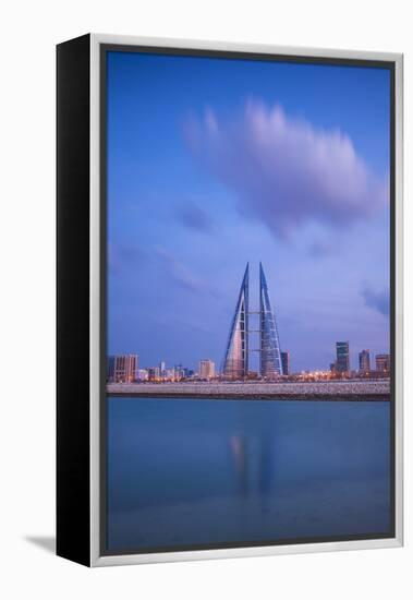 Bahrain, Manama, Bahrain Bay, View of Bahrain World Trade Center-Jane Sweeney-Framed Premier Image Canvas