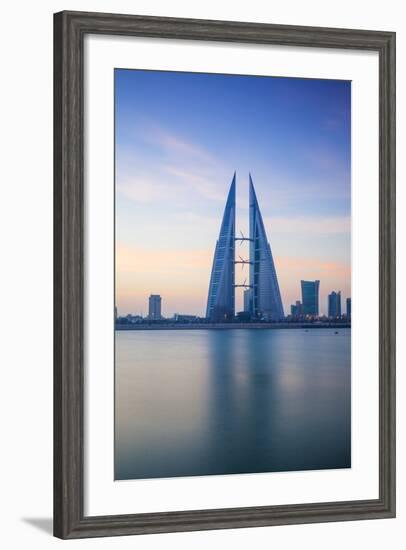 Bahrain, Manama, Bahrain Bay, View of Bahrain World Trade Center-Jane Sweeney-Framed Photographic Print