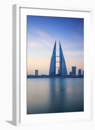 Bahrain, Manama, Bahrain Bay, View of Bahrain World Trade Center-Jane Sweeney-Framed Photographic Print