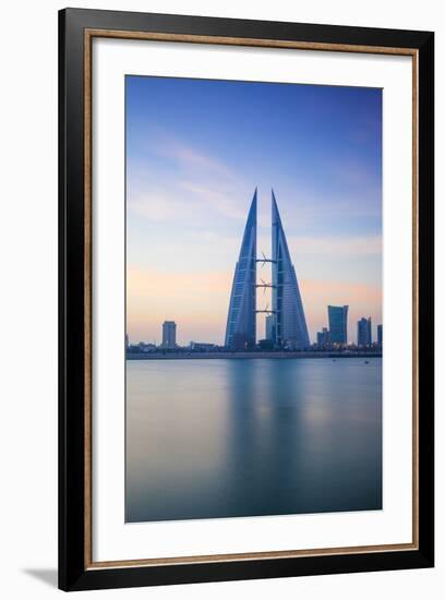 Bahrain, Manama, Bahrain Bay, View of Bahrain World Trade Center-Jane Sweeney-Framed Photographic Print