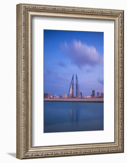 Bahrain, Manama, Bahrain Bay, View of Bahrain World Trade Center-Jane Sweeney-Framed Photographic Print