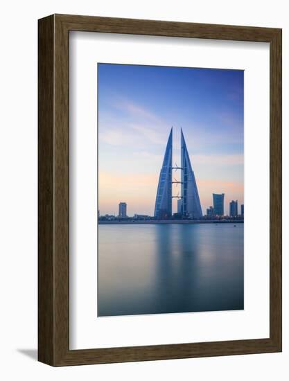 Bahrain, Manama, Bahrain Bay, View of Bahrain World Trade Center-Jane Sweeney-Framed Photographic Print