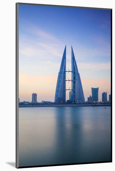 Bahrain, Manama, Bahrain Bay, View of Bahrain World Trade Center-Jane Sweeney-Mounted Photographic Print