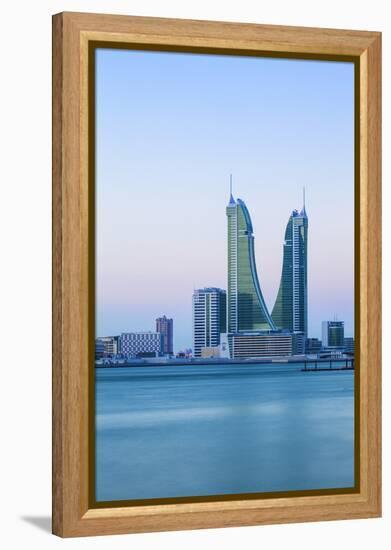 Bahrain, Manama, Bahrain Financial Harbour, Harbour Towers-Jane Sweeney-Framed Premier Image Canvas