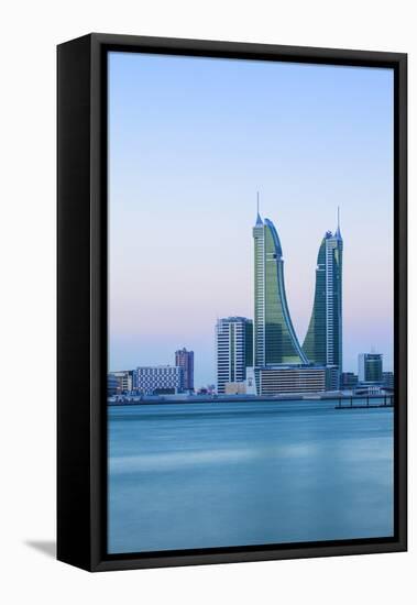 Bahrain, Manama, Bahrain Financial Harbour, Harbour Towers-Jane Sweeney-Framed Premier Image Canvas