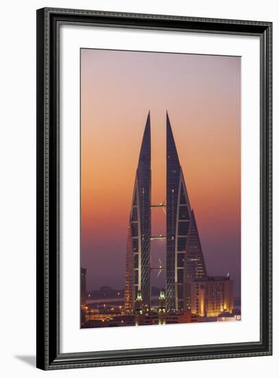 Bahrain, Manama, View of Bahrain World Trade Center-Jane Sweeney-Framed Photographic Print