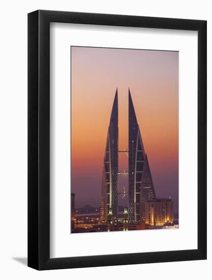 Bahrain, Manama, View of Bahrain World Trade Center-Jane Sweeney-Framed Photographic Print