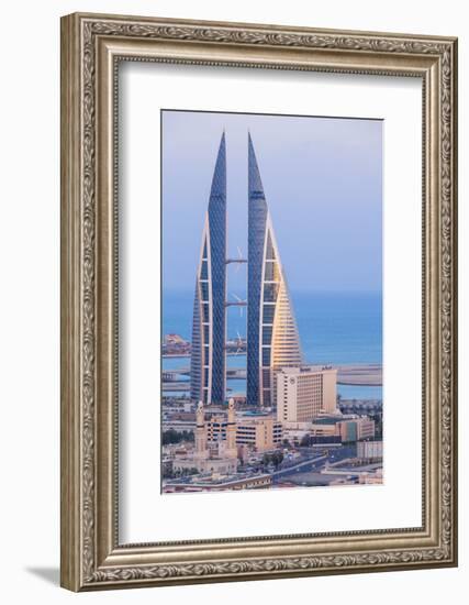 Bahrain, Manama, View of Bahrain World Trade Center-Jane Sweeney-Framed Photographic Print