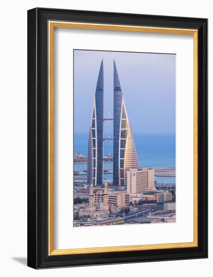 Bahrain, Manama, View of Bahrain World Trade Center-Jane Sweeney-Framed Photographic Print