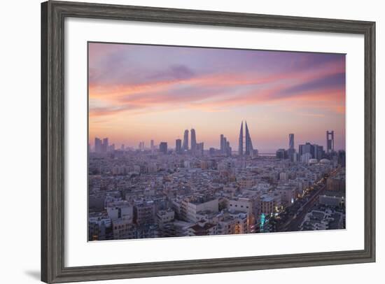 Bahrain, Manama, View of City Skyline-Jane Sweeney-Framed Photographic Print