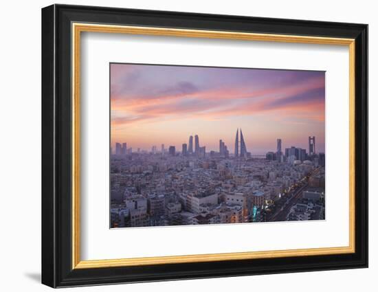 Bahrain, Manama, View of City Skyline-Jane Sweeney-Framed Photographic Print