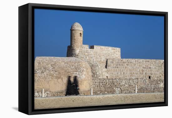 Bahrain, Manama, Women Walking Past Bahrain Fort - Qal'At Al-Bahrain-Jane Sweeney-Framed Premier Image Canvas