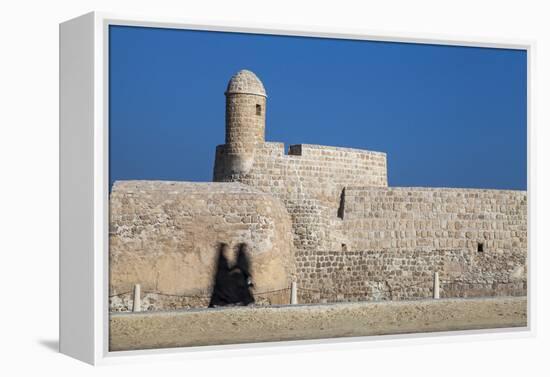 Bahrain, Manama, Women Walking Past Bahrain Fort - Qal'At Al-Bahrain-Jane Sweeney-Framed Premier Image Canvas