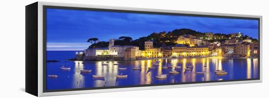 Baia Del Silenzio Bay, Old Town, Chiesa Di San Nicolo Church-Markus Lange-Framed Premier Image Canvas