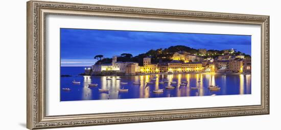 Baia Del Silenzio Bay, Old Town, Chiesa Di San Nicolo Church-Markus Lange-Framed Photographic Print