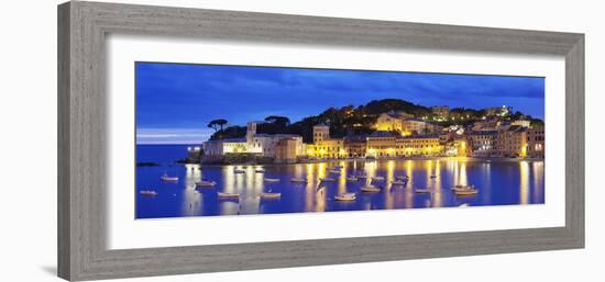 Baia Del Silenzio Bay, Old Town, Chiesa Di San Nicolo Church-Markus Lange-Framed Photographic Print