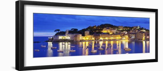 Baia Del Silenzio Bay, Old Town, Chiesa Di San Nicolo Church-Markus Lange-Framed Photographic Print