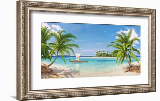 Baia tropicale-Adriano Galasso-Framed Art Print