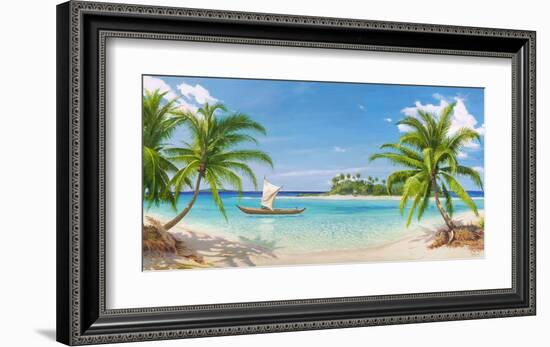 Baia tropicale-Adriano Galasso-Framed Art Print