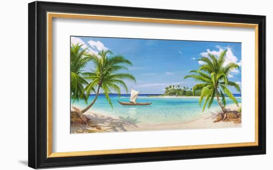 Baia tropicale-Adriano Galasso-Framed Art Print