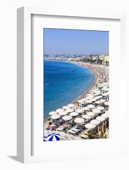 Baie Des Anges and Beach-Amanda Hall-Framed Photographic Print