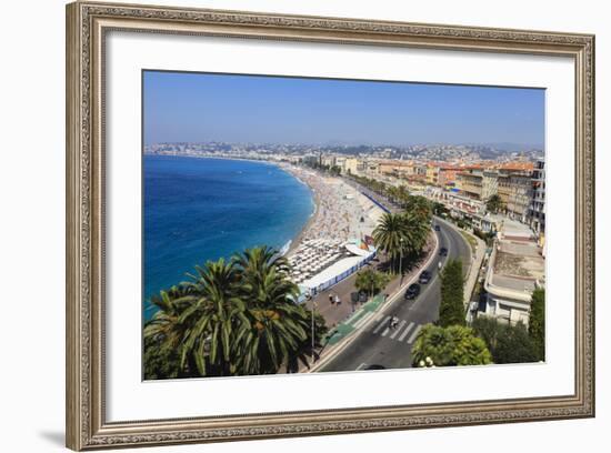 Baie Des Anges and Promenade Anglais-Amanda Hall-Framed Photographic Print